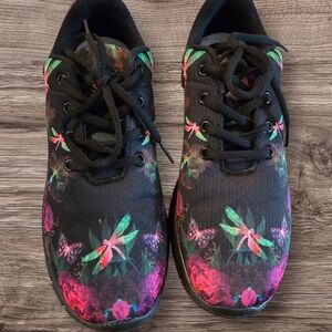 Floral Black Women's Sneakers